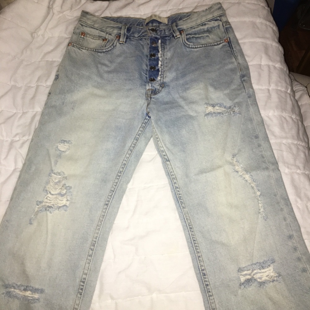 Ripped denim jeans